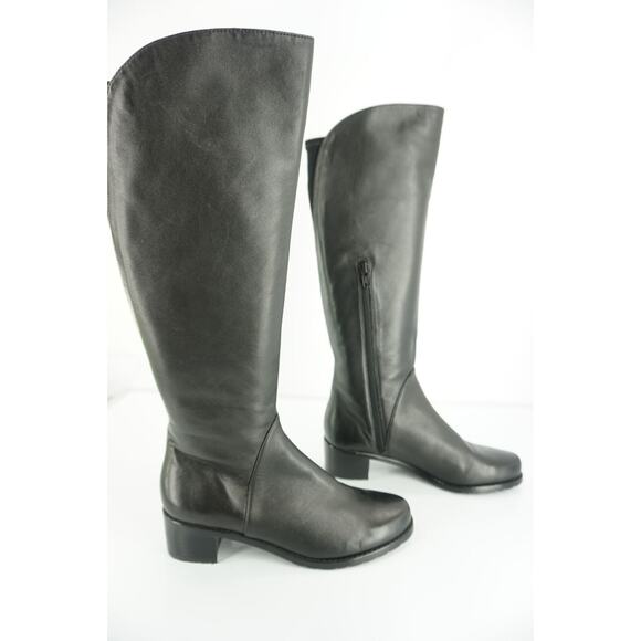 Stuart Weitzman Black leather Arlington Stretch riding boots Size 5.5 New $595 - Picture 12 of 12